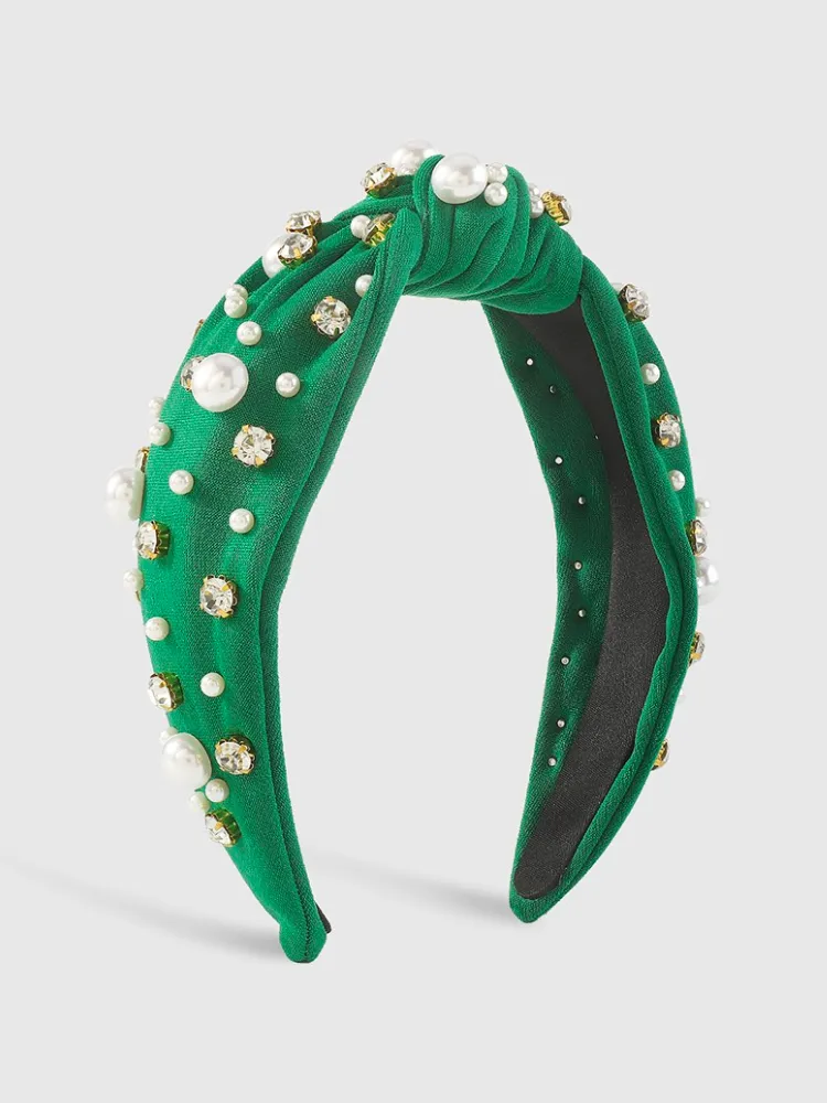 The Kinley Headband - Dark Green