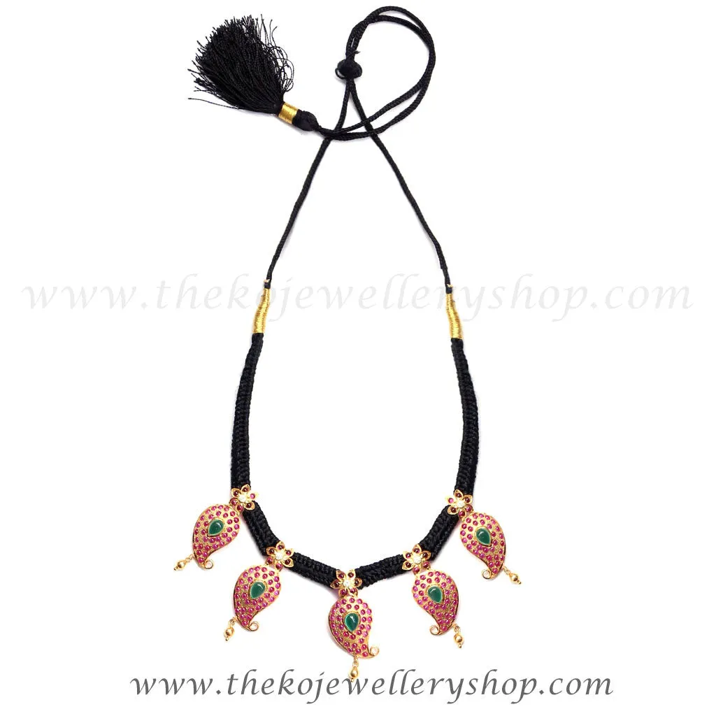 The Utkalika Silver Paisley Necklace Set
