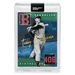 Topps PROJECT 2020 Card 229 - 1954 Ted Williams by Ben Baller - Print Run: 7169