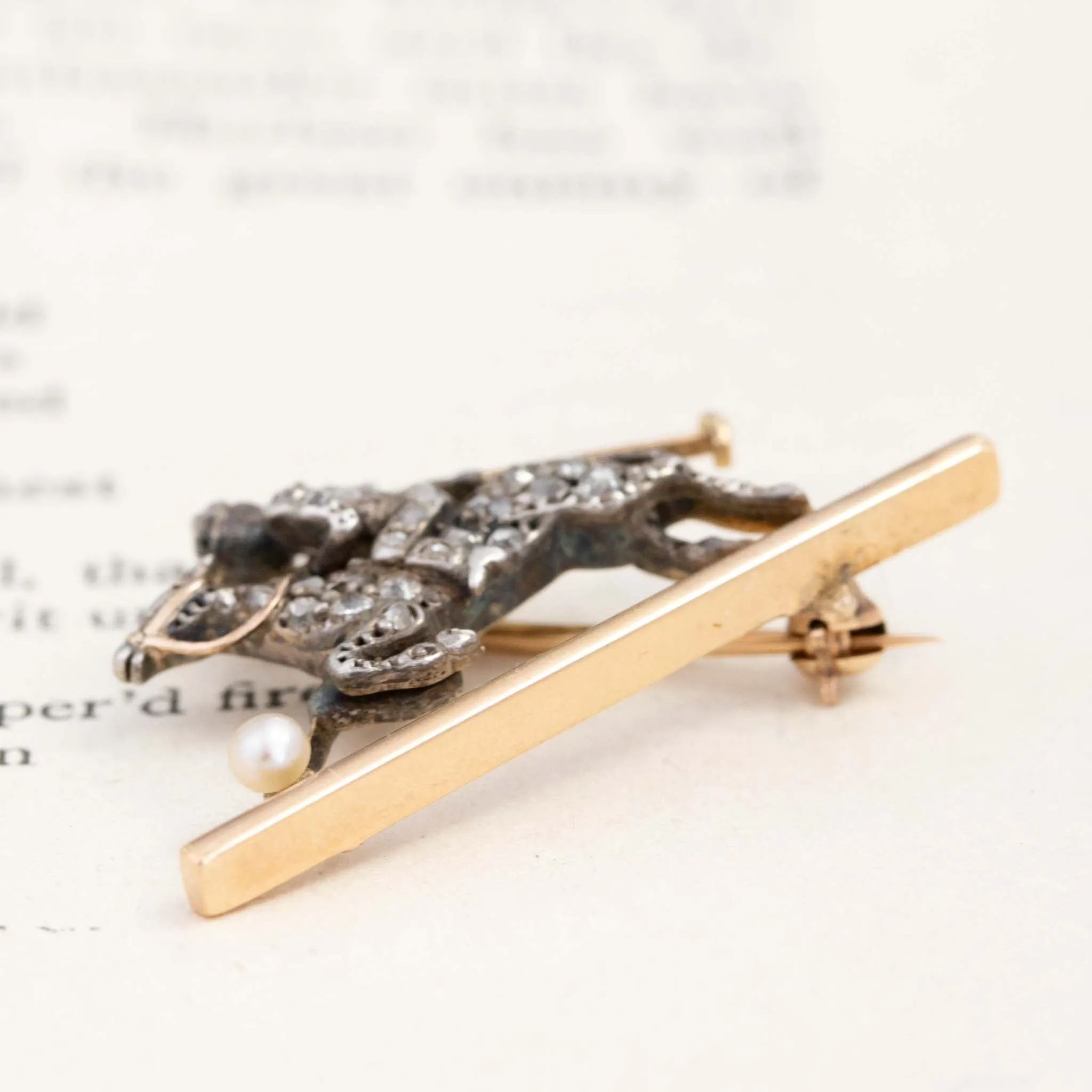 Vintage Diamond Polo Brooch/Pin
