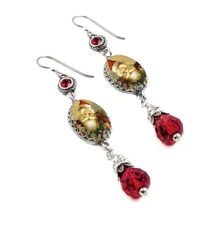 Vintage Santa Claus Earrings