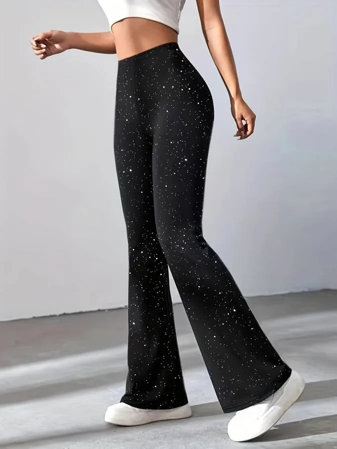 VYVA Shiny Flared Pants