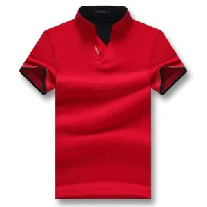 West Louis™ Summer Short Sleeved Turn Down Collar Polo Shirt