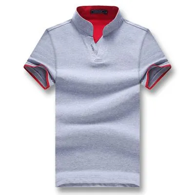 West Louis™ Summer Short Sleeved Turn Down Collar Polo Shirt