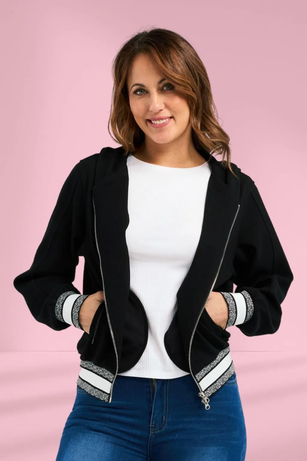 Zafina Casey Hoodie Black
