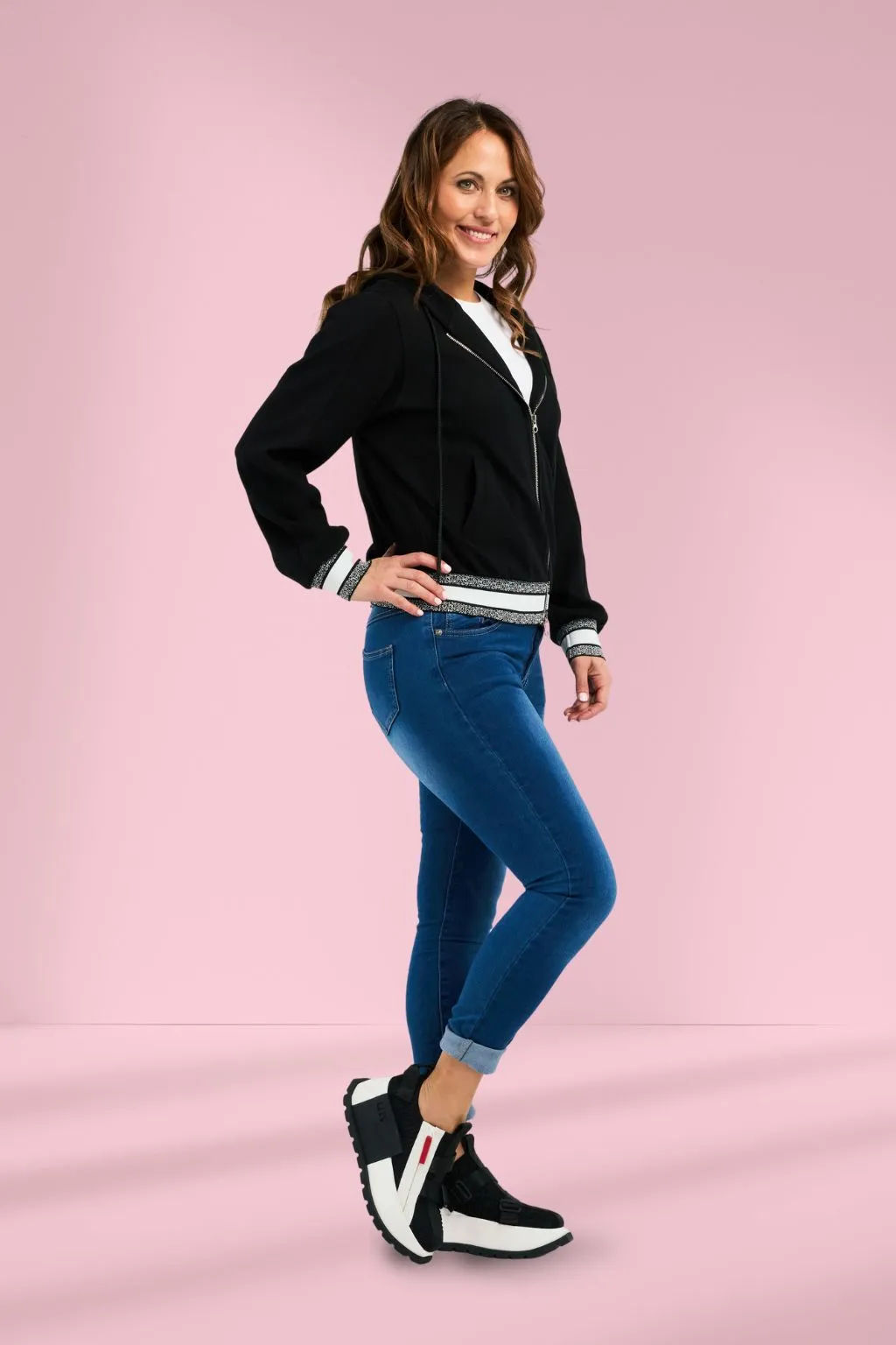 Zafina Casey Hoodie Black