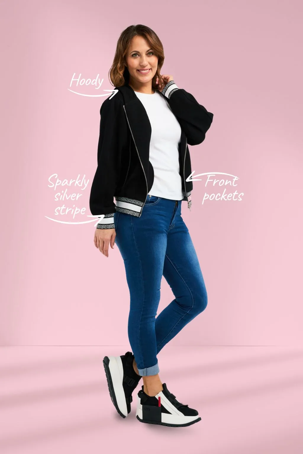 Zafina Casey Hoodie Black