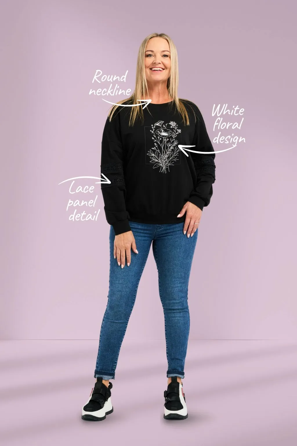 Zafina Lisa Sweat Black