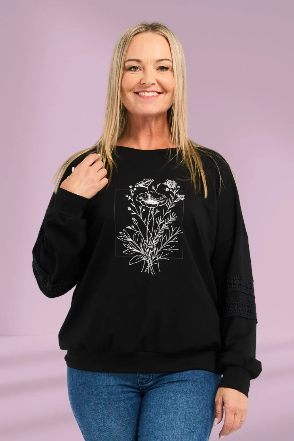 Zafina Lisa Sweat Black