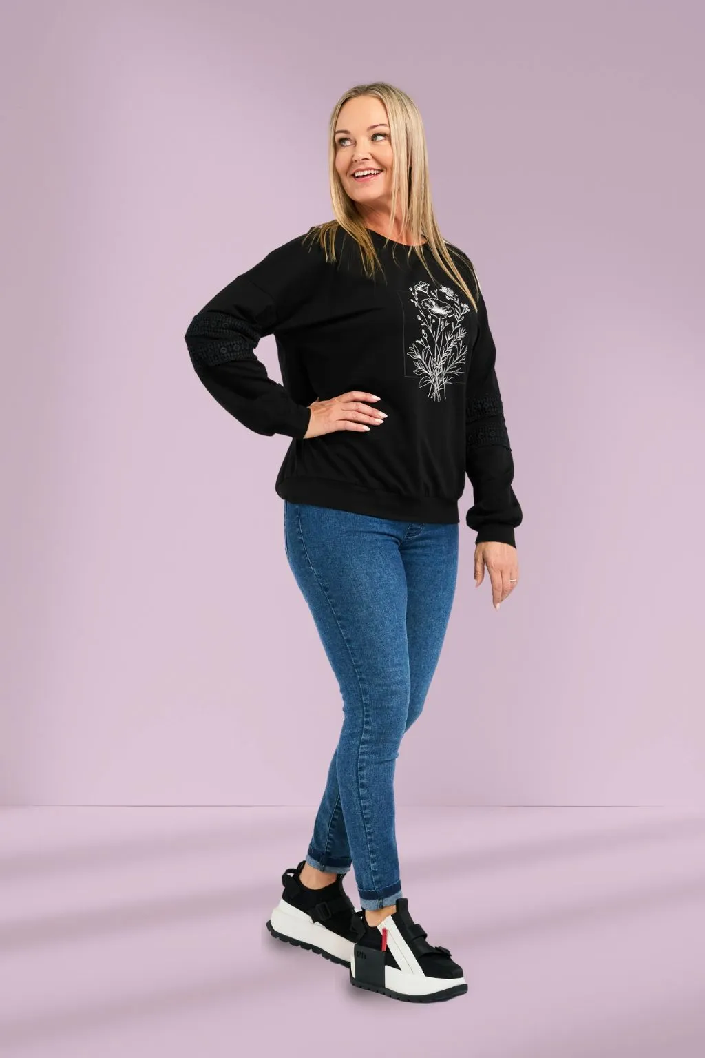 Zafina Lisa Sweat Black