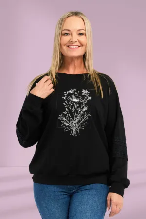 Zafina Lisa Sweat Black