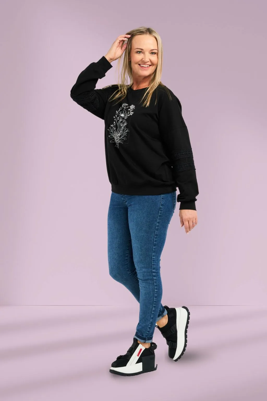 Zafina Lisa Sweat Black