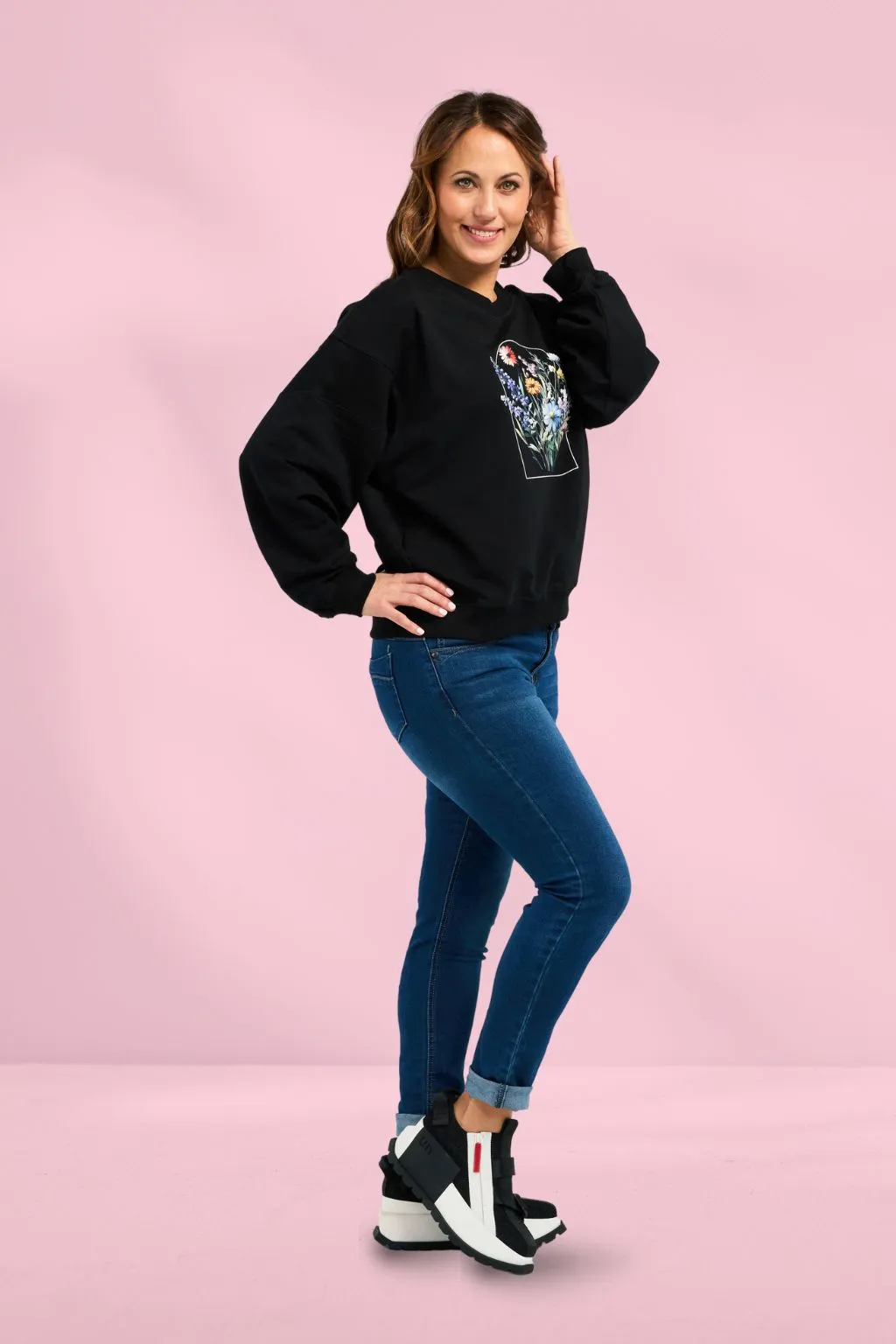 Zafina Livia Sweat Black