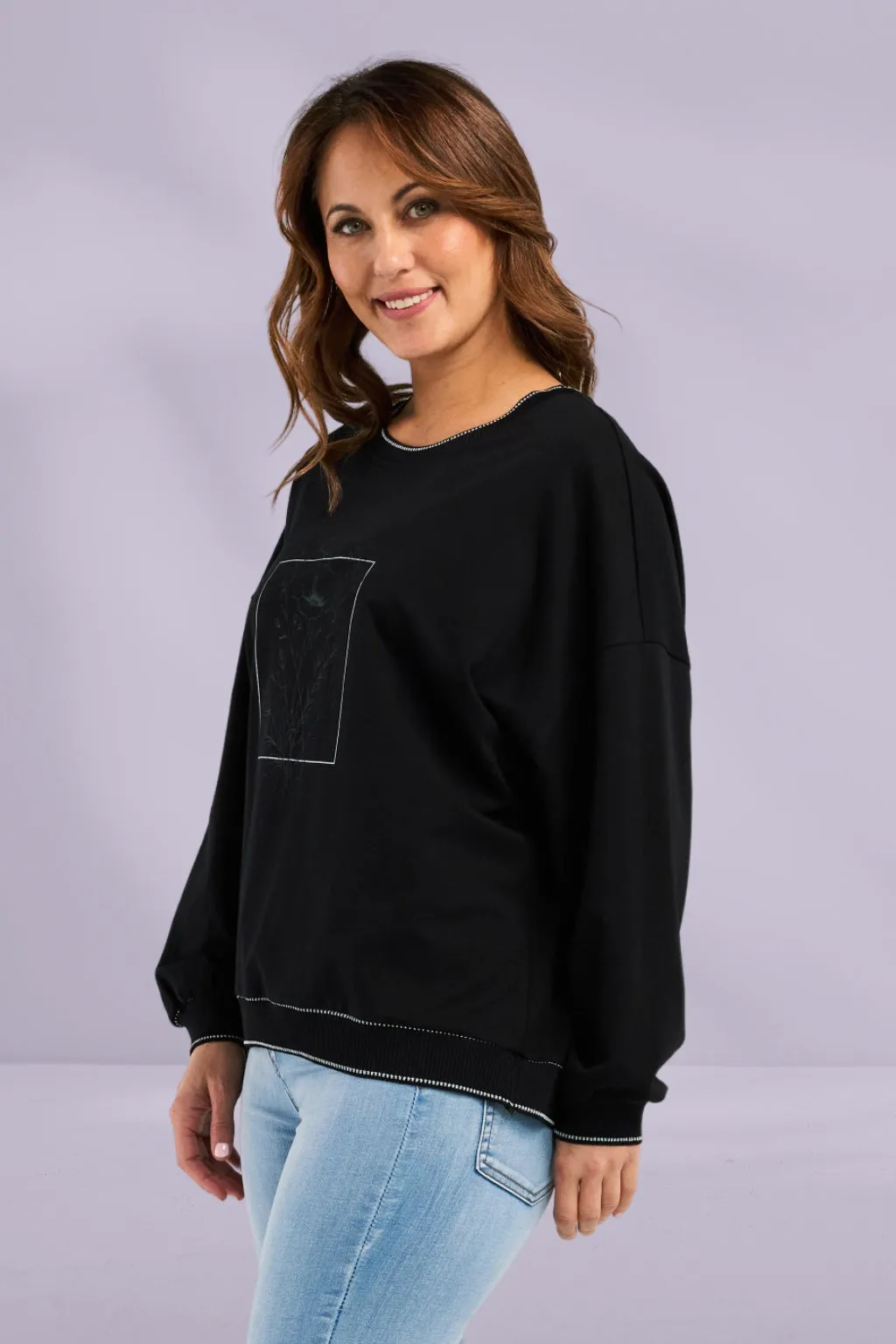 Zafina Maisie Sweat Black