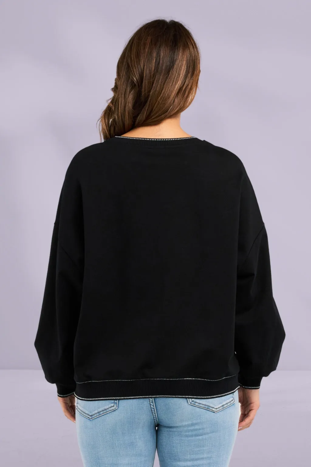 Zafina Maisie Sweat Black