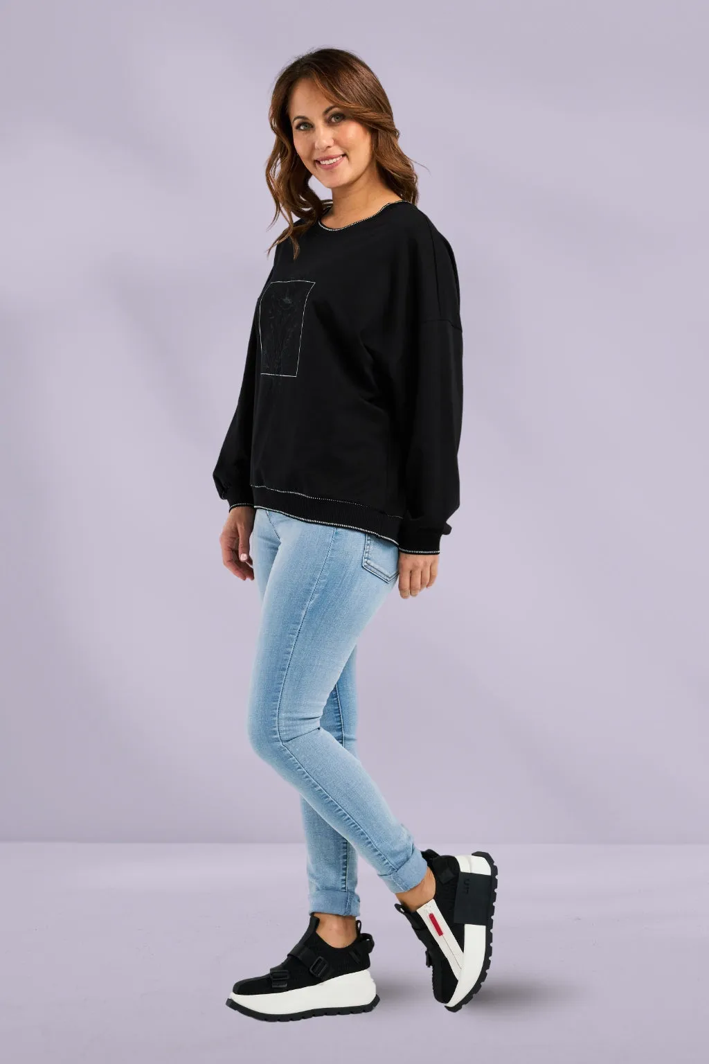 Zafina Maisie Sweat Black