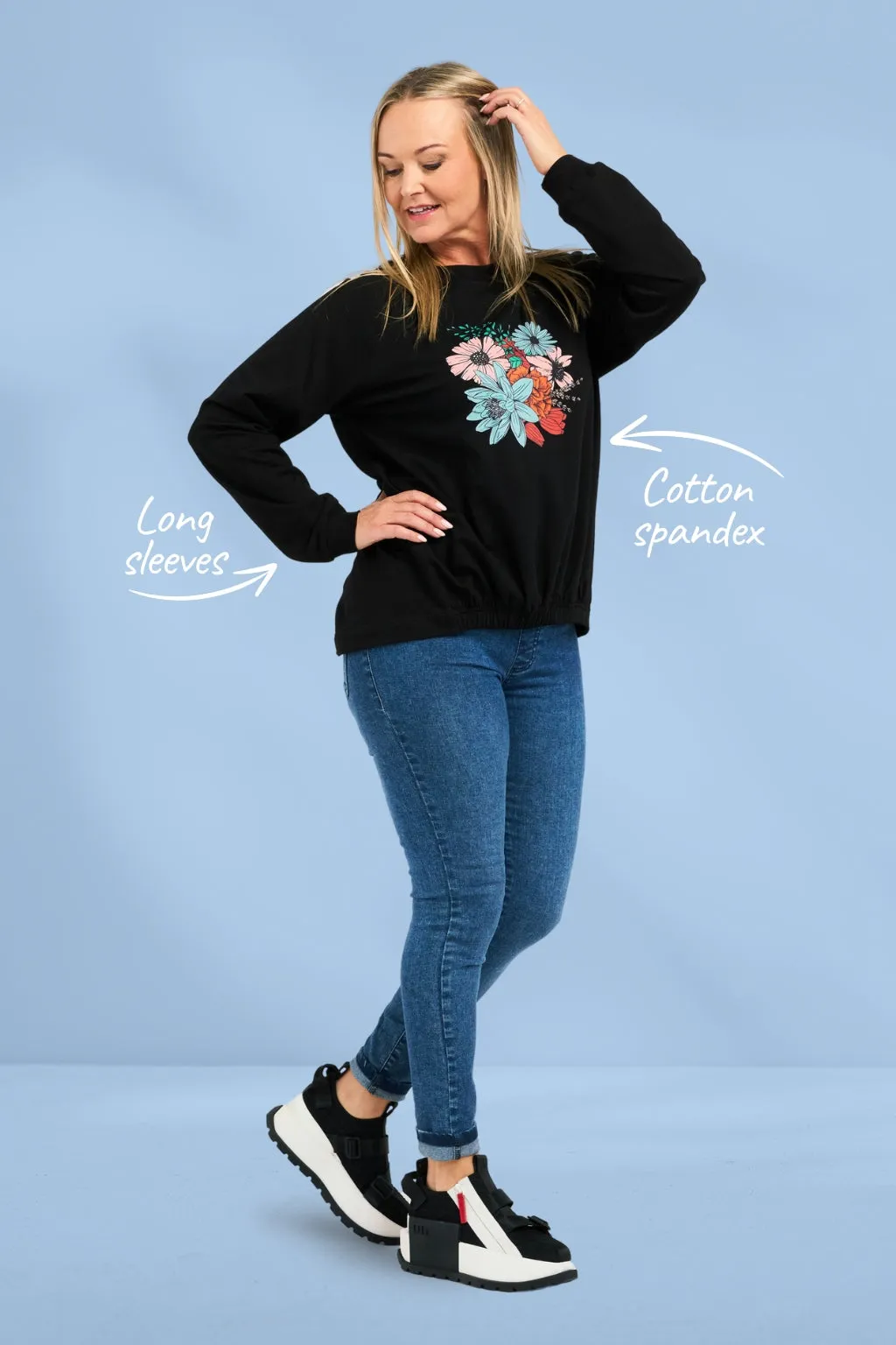 Zafina Marissa Sweat Black
